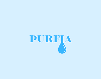 PURFIA Mineral Water Design, Logo, Product, Social.