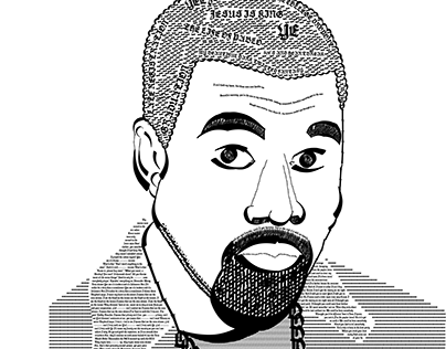 Kanye West Typography Portrait
