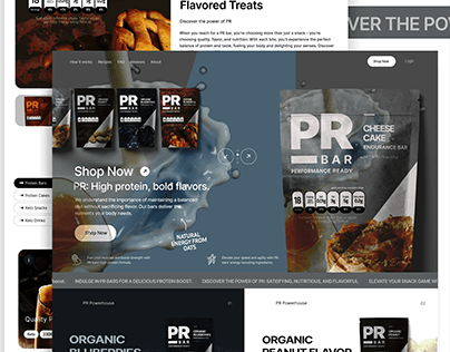 Protein Snacks and Keto Website Concept