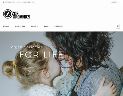 Zoe Organics Website