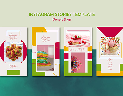 Instagram Stories Template For Dessert Shop