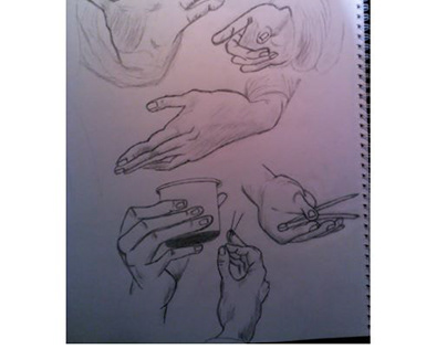 pattern - hand, foot, arm drawing