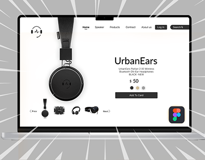 Urban Ears headphone landing page design