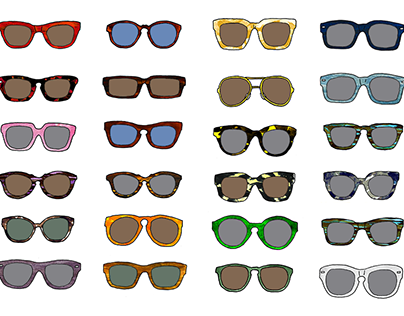 Warby Parker illustrations and infographics