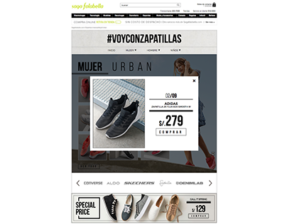 Campaña Digital #VOYCONZAPATILLAS - Saga Falabella