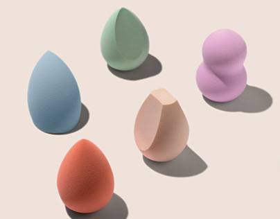 Beauty blender with different shape.