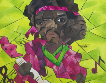 Jimi Hendrix Cubism
