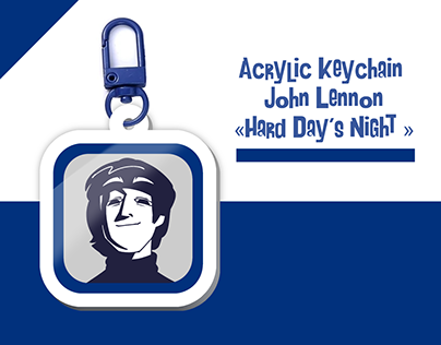 John Lennon Acrylic Keychain