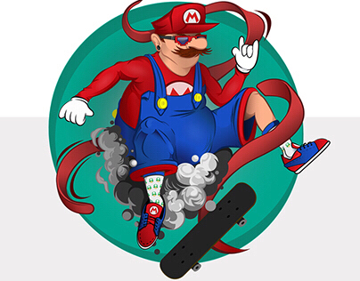 Poser Mario Bros - Vector Illustration