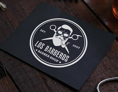 Los Barberos Barber Shop - Logo Design