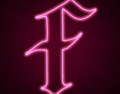 Pink Neon Facebook icon
