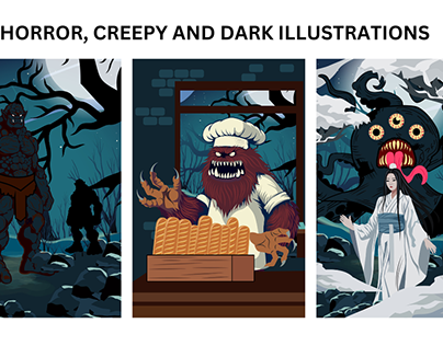 Horror, Creepy and Dark Illustration