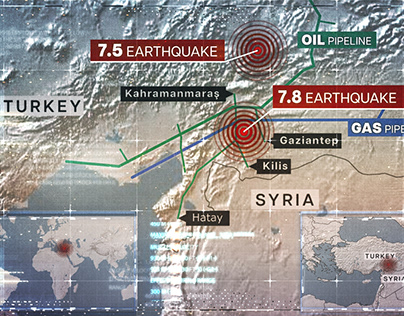Map - Turkey-Syria Earthquakes 2023