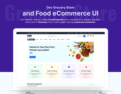 Dev Grocery Store and Food eCommerce UI Free Download