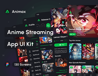 Animax - Anime Streaming App UI Kit
