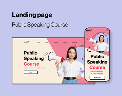Landing page for Public Speaking Course