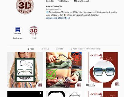 Gestione social media marketing per Centro Ottico 3D