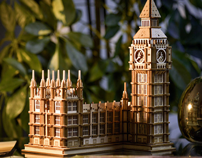 Little Story Wooden Puzzle 3D Model - Big Ben