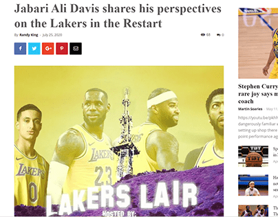 Jabari Davis shares his perspective on the Lakers