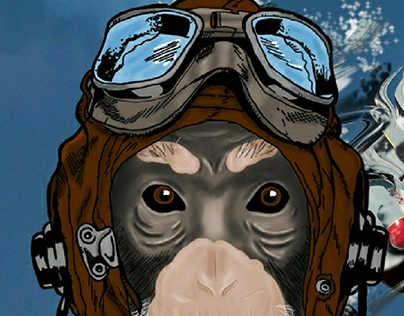 monkey chimp aviator