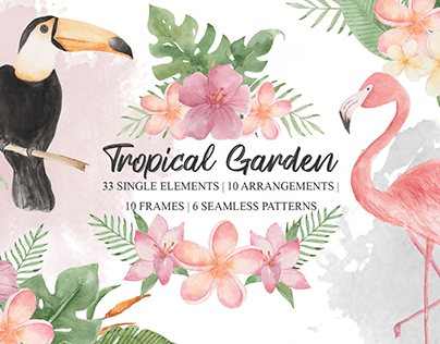 Tropical Garden Watercolor Set