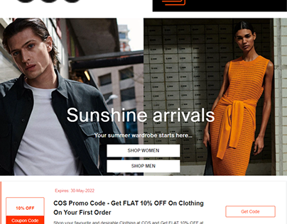 COS Promo Code - Get FLAT 10% OFF On Clothing