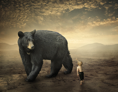 Bear and child Photo manipulation