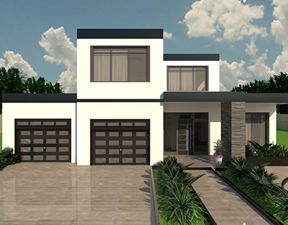 3d Modern House Elevation