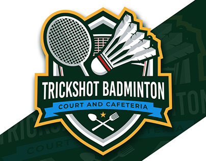 Trickshot Badminton (Court and Cafeteria) Logo