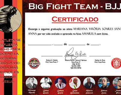 Certificado Big Fight Team