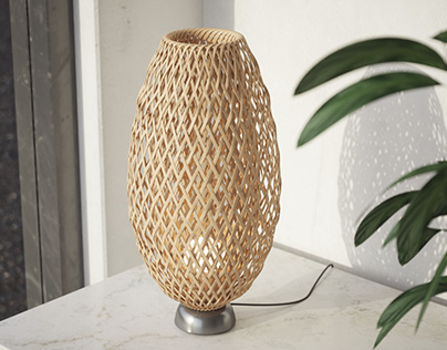 Sustainable Bamboo Lamp Visualization
