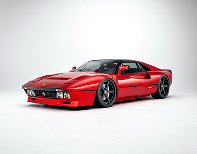 Ferrari 288 GTO White Studio | CGI