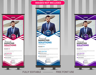 Business Rollup Banner Design Template.