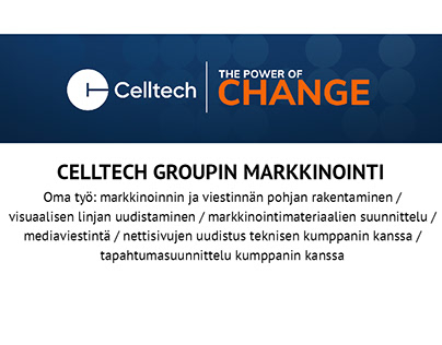 Celltech Groupin markkinointi