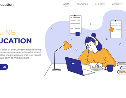 Illustration for a online education website