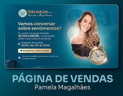 Página de Vendas - Hora Marcada com Pamela Magalhães