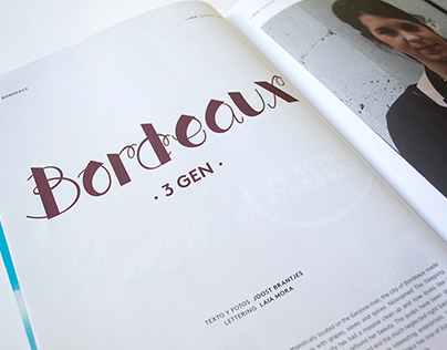 Bordeaux. Lettering on Ling magazine.