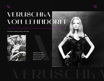 Model Veruschka / Personal Website