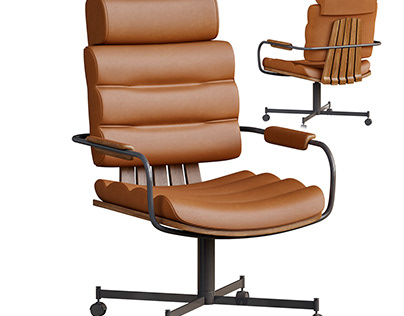 21st Century Thomas i Office Chair Leather Wood