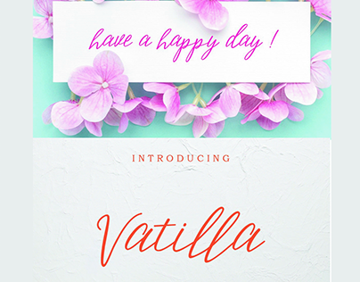 Vatilla - Handlettering Font