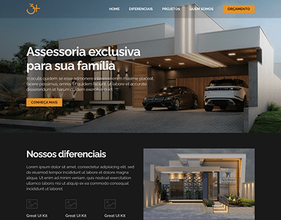 Site One Page - 3+ Arquitetura - ESTUDO