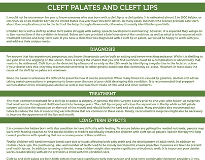 Cleft Palates and Cleft Lips