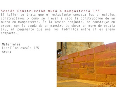 Construcción muro en ladrillo- Técnicas 2 - 2010-1