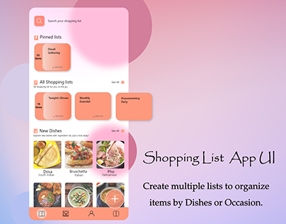 Shopping list App UI