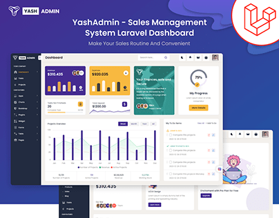 YashAdmin - Sales Management System Laravel Dashboard