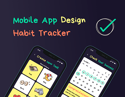 mobile app design. habit tracker