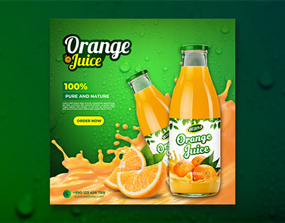 Nutritious Orange Juice Social Media Post
