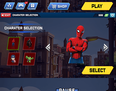 Spider Fighter Game UI