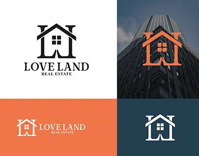 L letter Real Estate Logo Design,Visual Identity