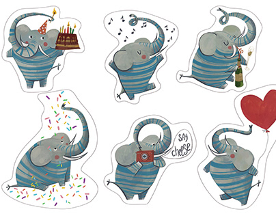 The process of creating a Striped Elephant character